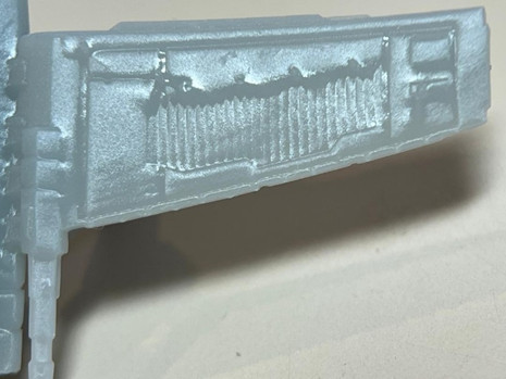 Star Wing with resin residue